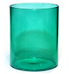 Сине-зеленый свечной стакан